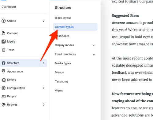 List of settings options with "Suggested Posts" highlighted in blue